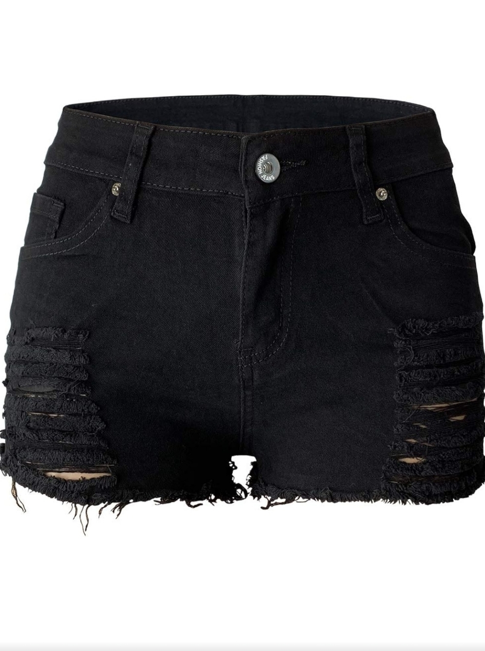Black Distressed Women’s Denim Shorts